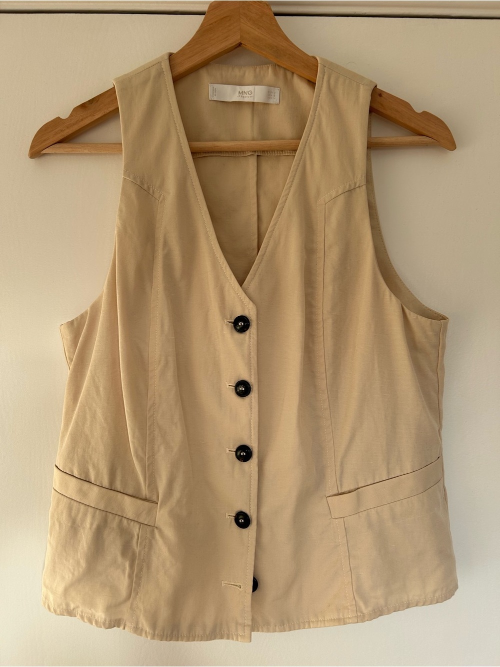 Khaki Button Vest